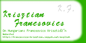 krisztian francsovics business card